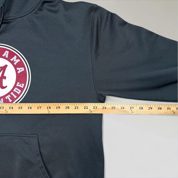 University of Alabama Hooded Sweatshirt Russell Athletic Hoodie Gray Size Lrg - Picture 5 of 6